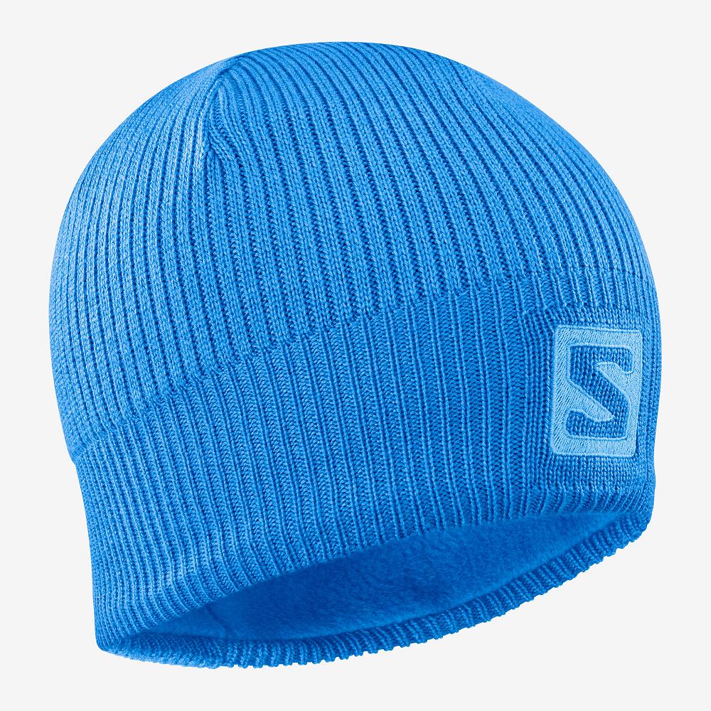 Gorros Salomon Hombre Azules - Salomon Argentina LOGO ,752103-KQF